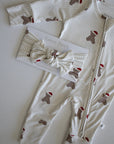 Bamboo Head Wrap | Santa Teddy forever french baby