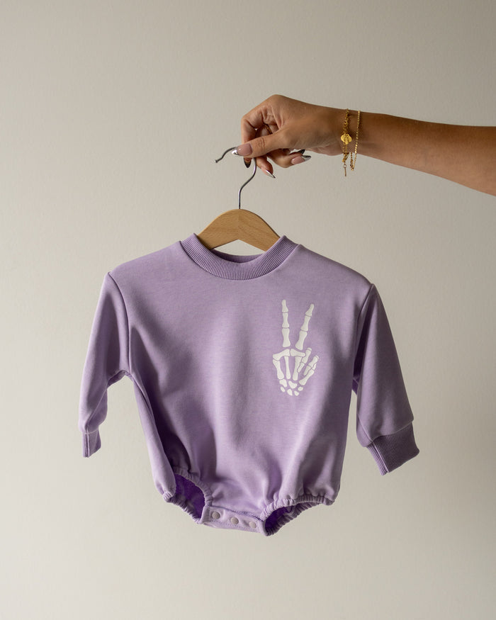 Sweatshirt Romper | Enchanted Skelly forever french baby