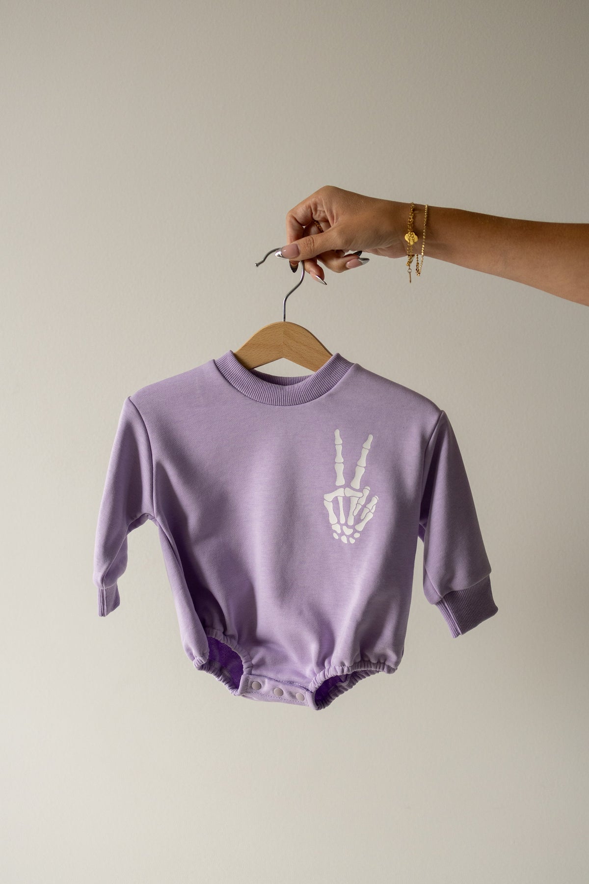 Sweatshirt Romper | Enchanted Skelly forever french baby