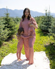 Women's Boxy Tee Lounge Set | Peppermint Stripe Ribbed forever french baby