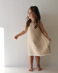 Knit Dress | Latte Check