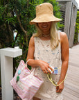 Raffia Bucket Hat with Charms