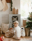 Candy Cane Canvas Pillow Cover | Christmas Holiday Decor