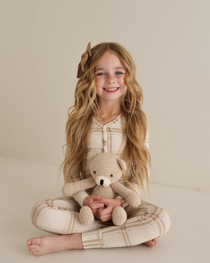 Bamboo Two Piece Pajamas | Ellis Plaid forever french baby