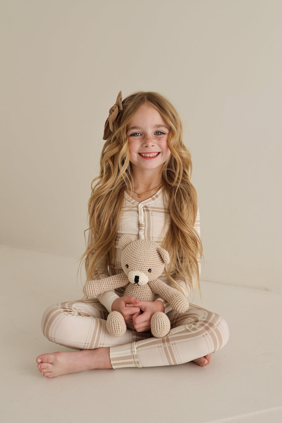 Bamboo Two Piece Pajamas | Ellis Plaid forever french baby
