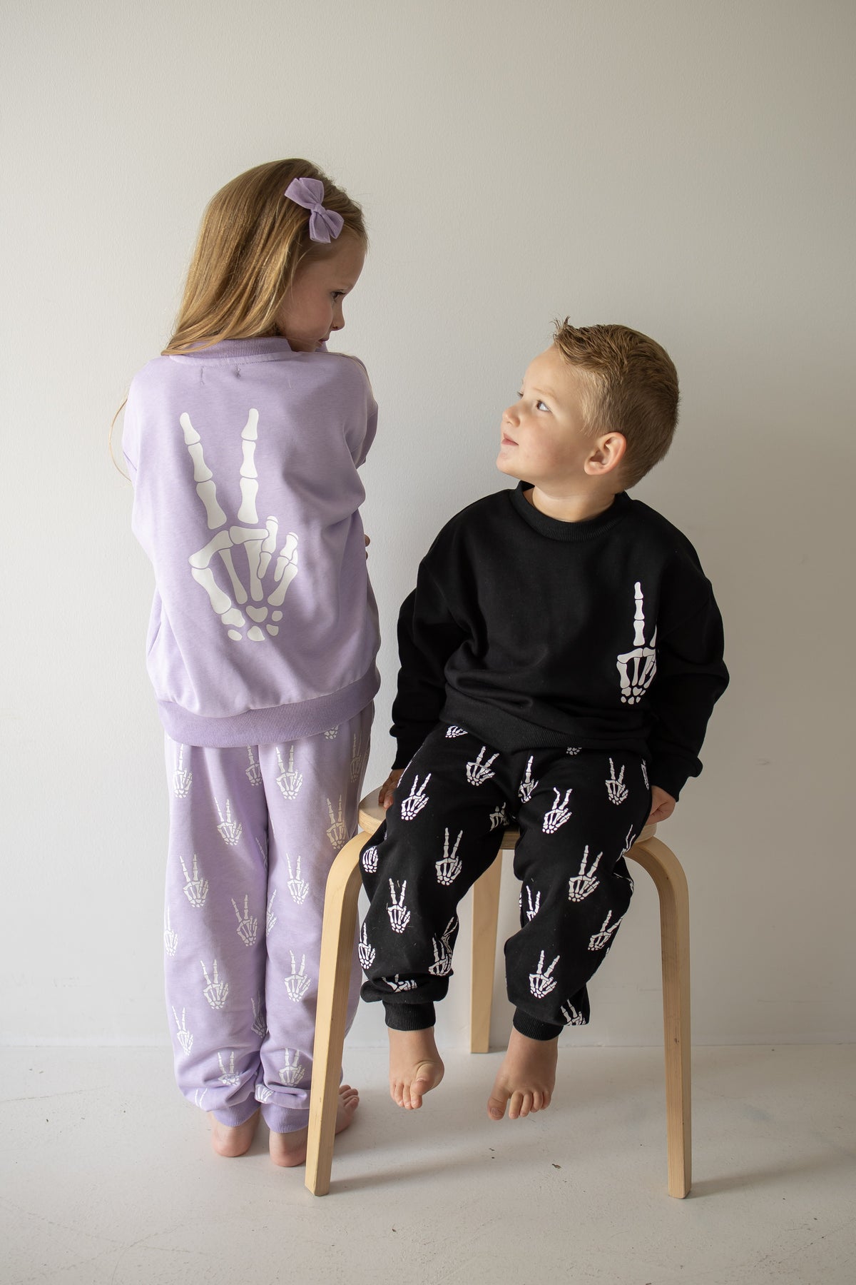Child Sweat Set | Midnight Skelly forever french baby