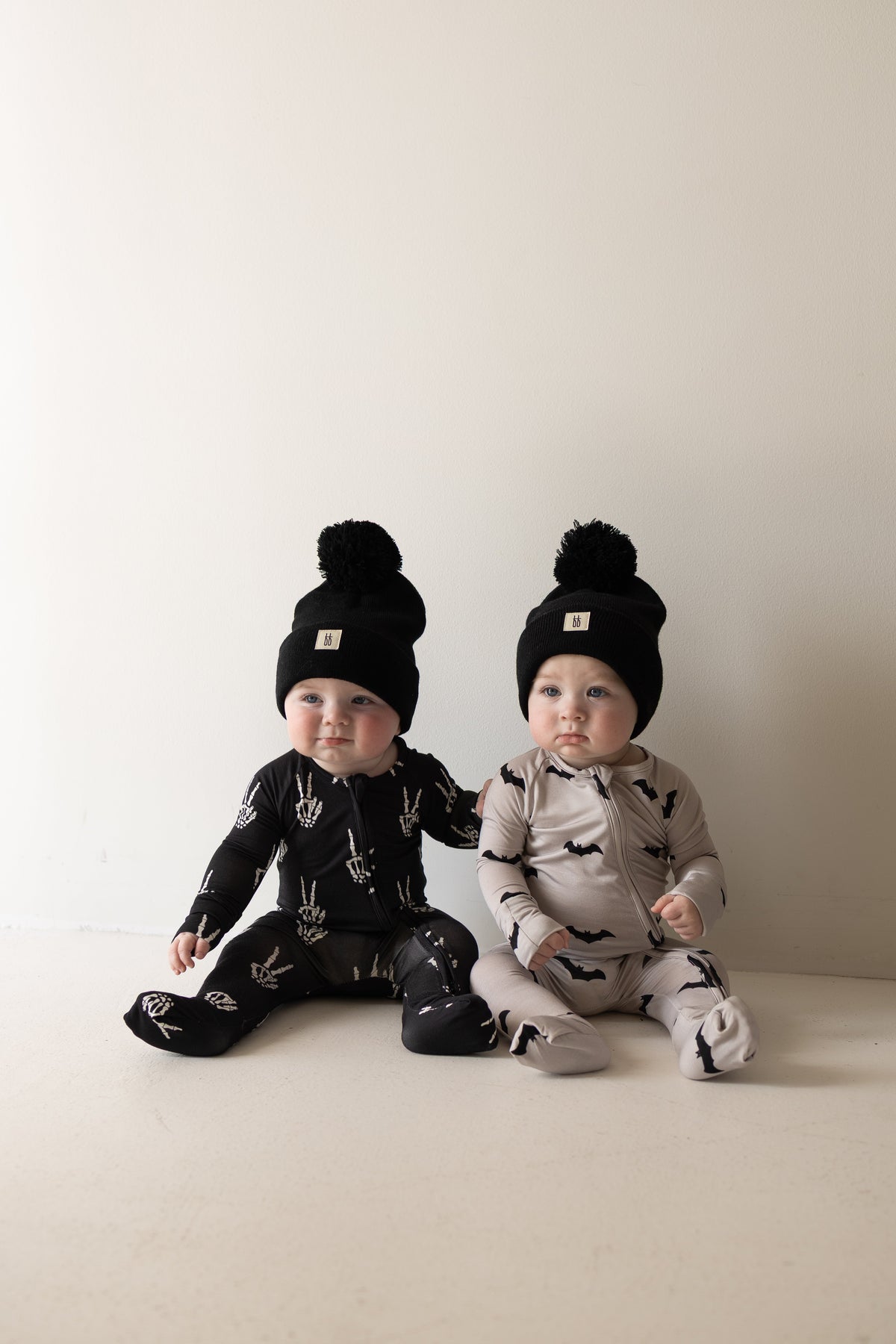 PRE- ORDER ships October 9th |Bamboo Zip Pajamas | Midnight Skelly forever french baby