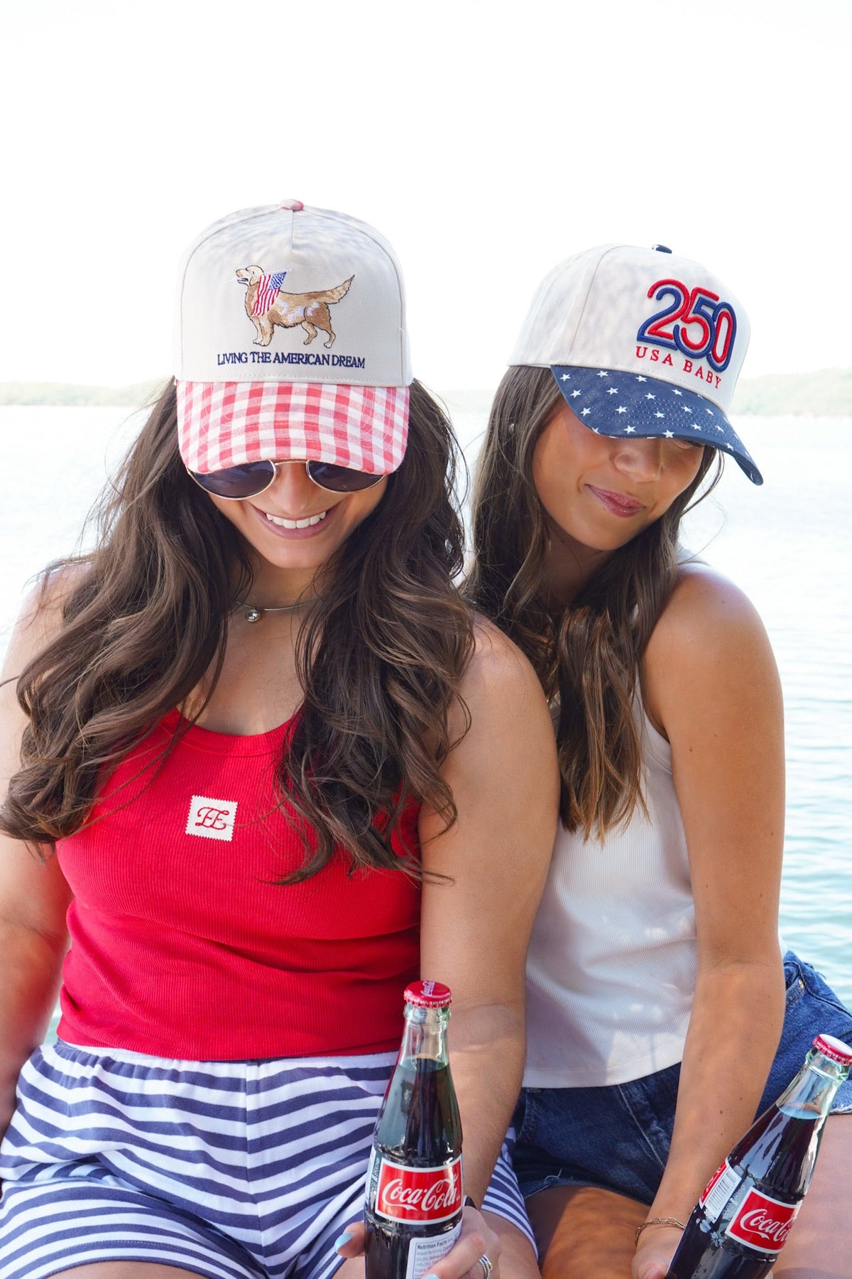 Living The American Dream - Red Gingham Hat KenzKustomz