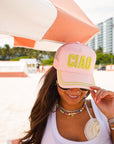 Ciao - Pink Canvas Trucker Hat