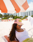 Ciao - Pink Canvas Trucker Hat