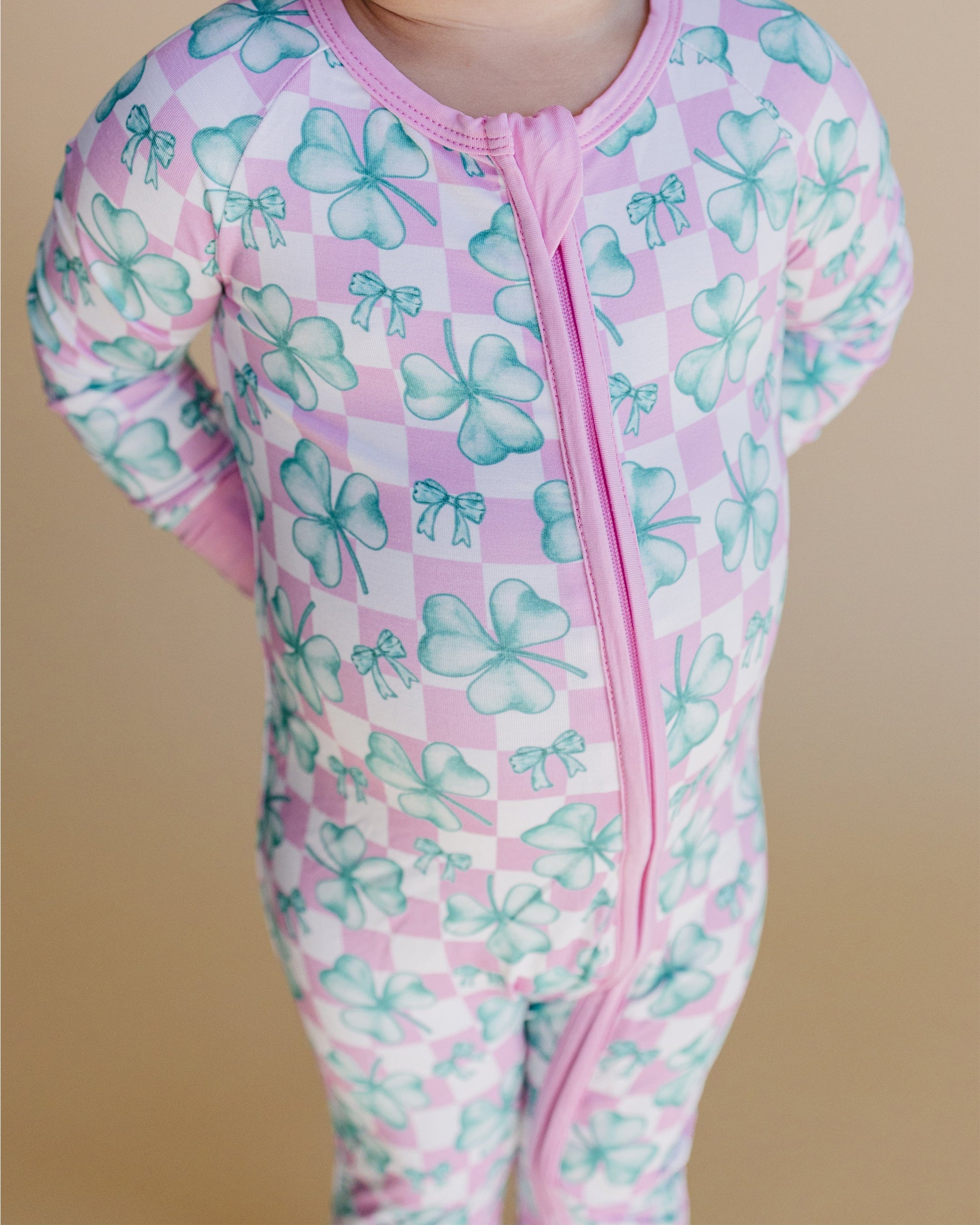 Bamboo Zip Romper | Shamrock &amp; Bows