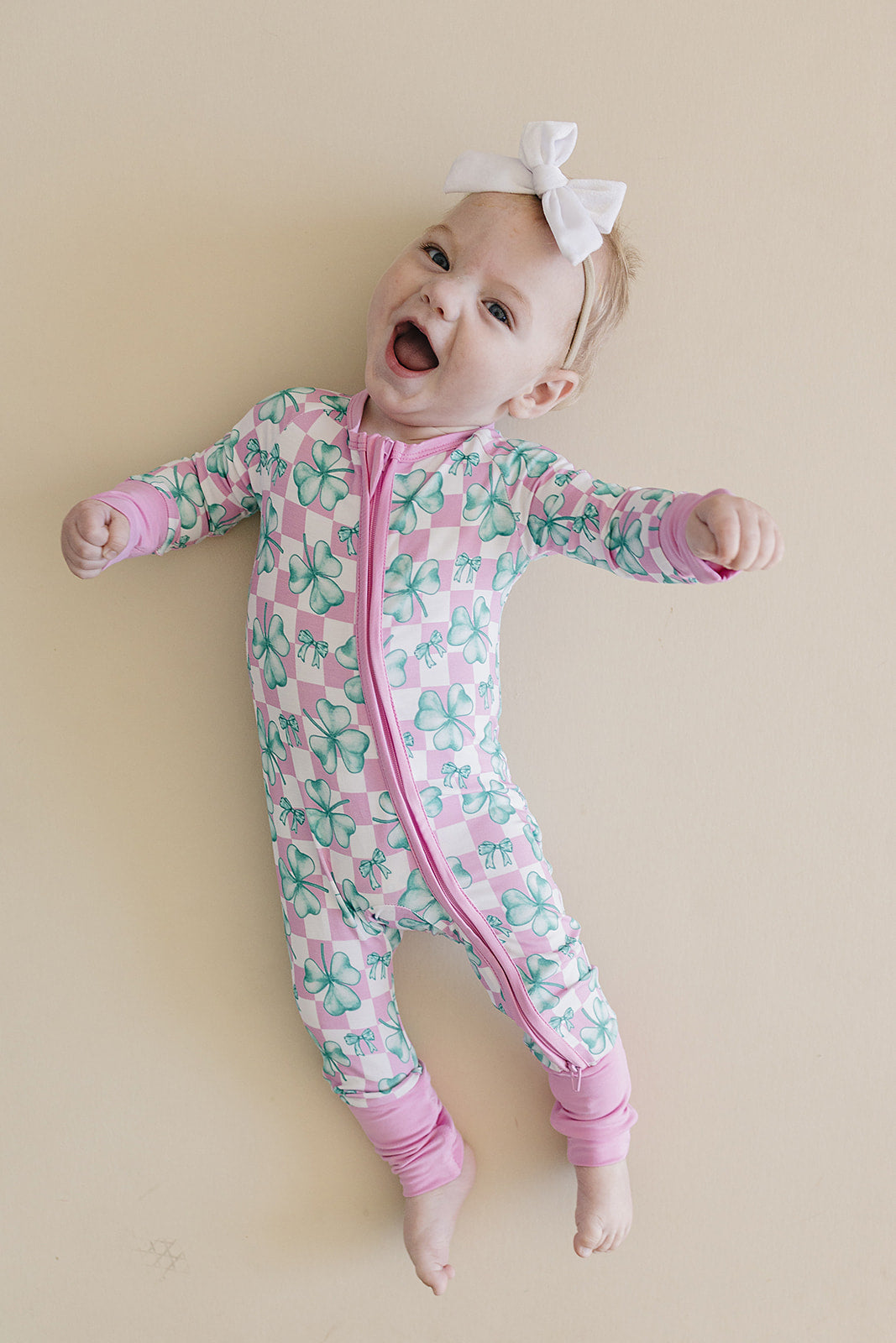 Bamboo Zip Romper | Shamrock &amp; Bows