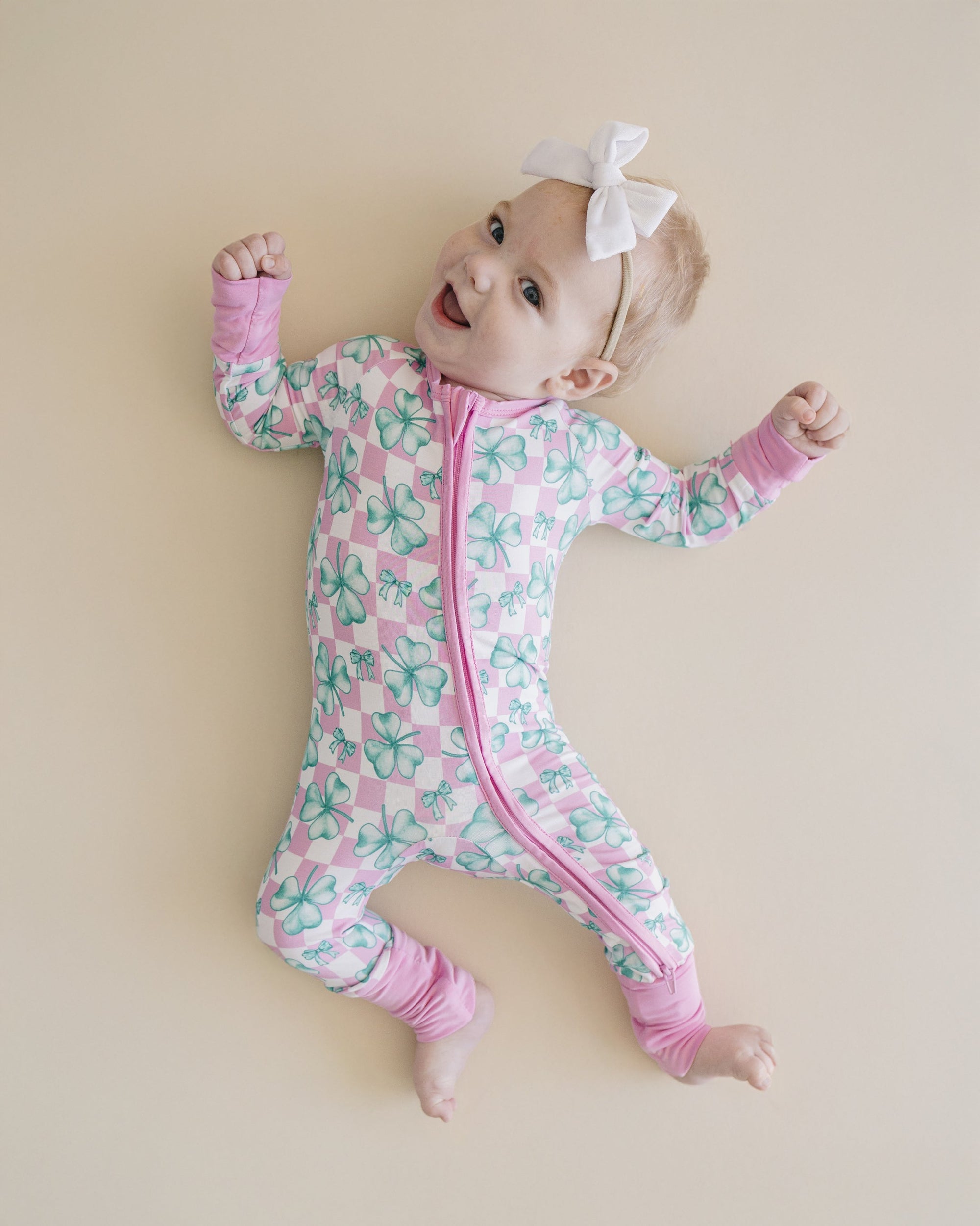 Bamboo Zip Romper | Shamrock &amp; Bows