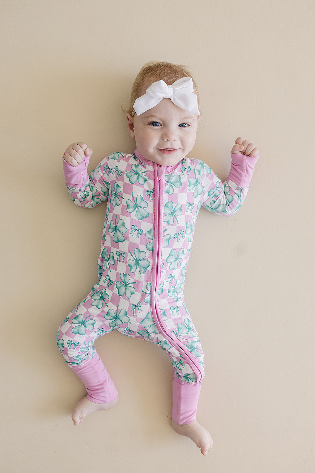 Bamboo Zip Romper | Shamrock &amp; Bows