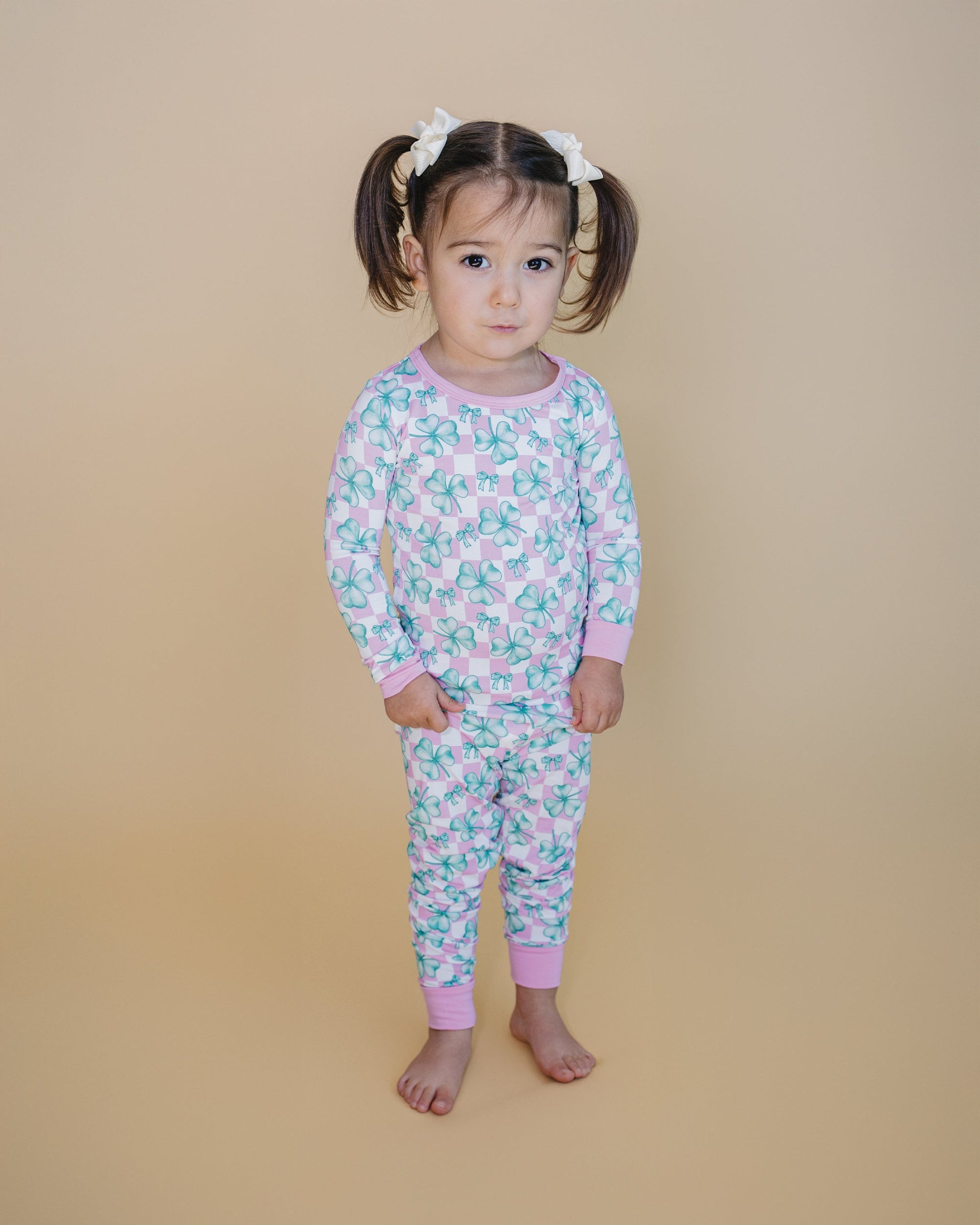 Bamboo Two Piece Set | Shamrock &amp; Bows