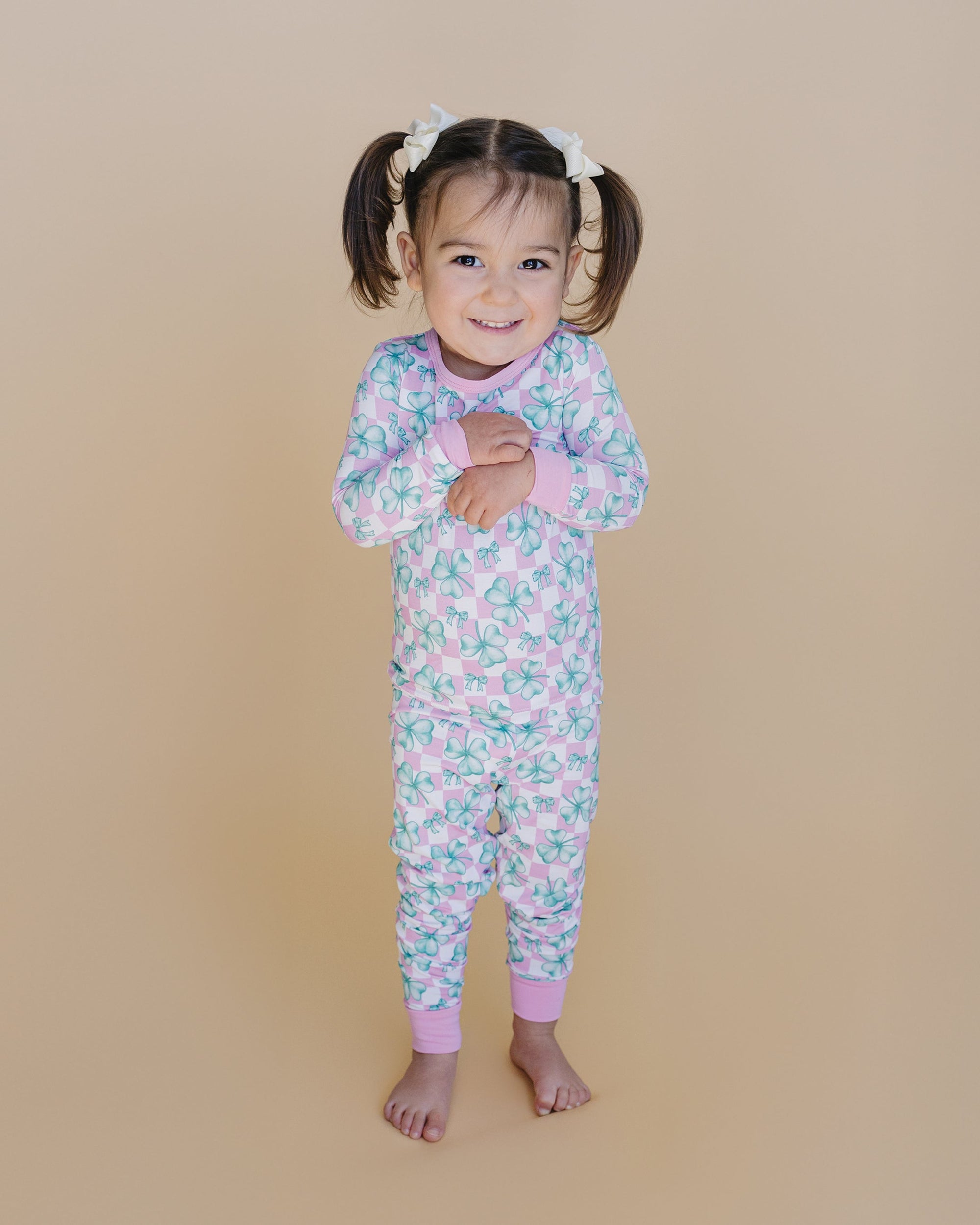 Bamboo Two Piece Set | Shamrock &amp; Bows