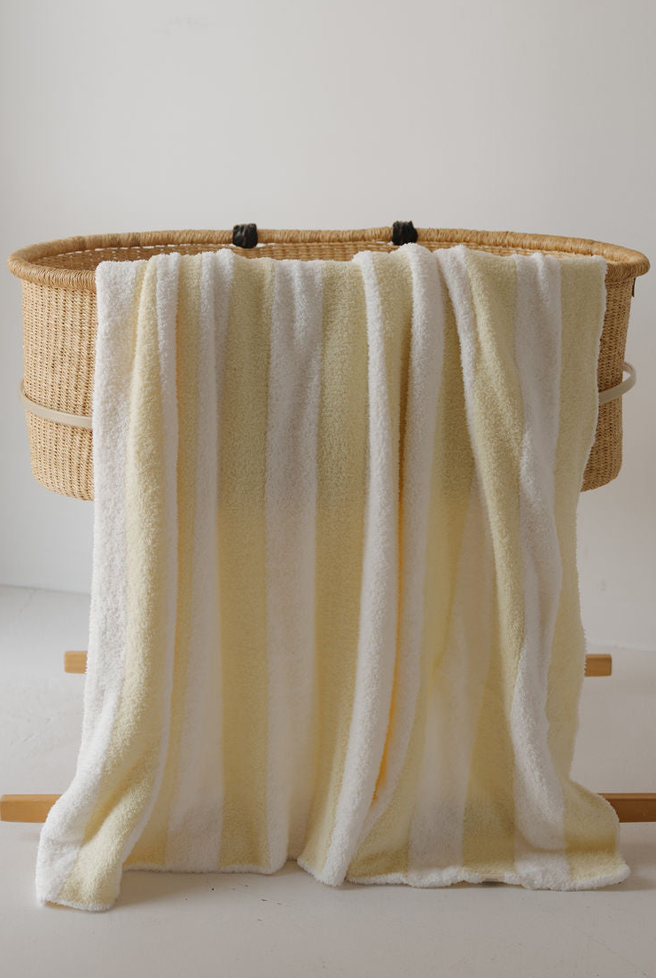 Plush Blanket | Sunny Stripe forever french baby
