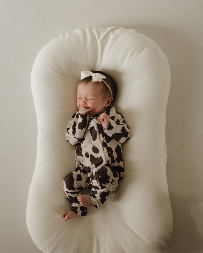 Bamboo Zip Pajamas | Moo! forever french baby