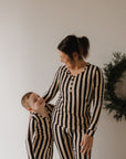 Women's Long Sleeve Bamboo Pajama | Midnight Stripe