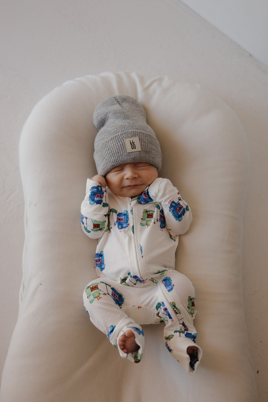 Bamboo Zip Pajamas | Charli's Monsters forever french baby