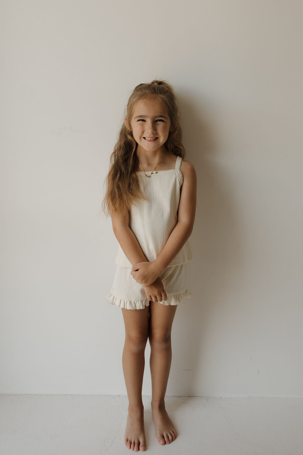 Girl's Ruffle Short Set | Swan forever french baby