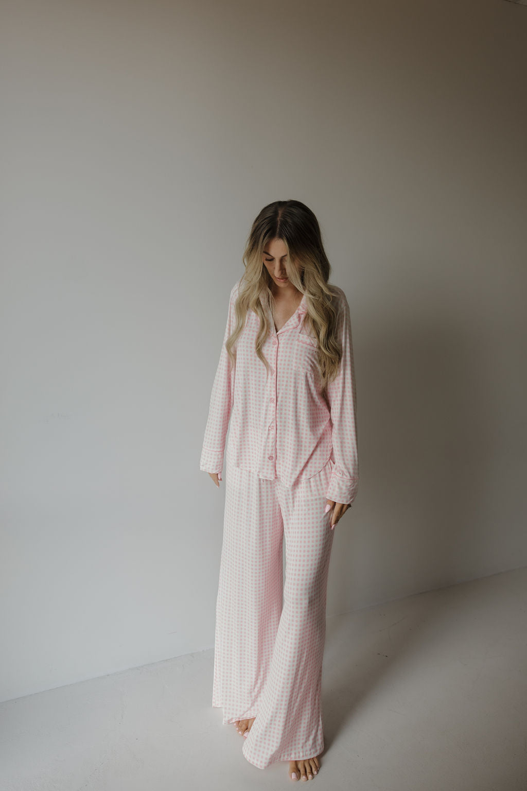 Women's Bamboo Button Up Lounge Set | Giselle forever french baby
