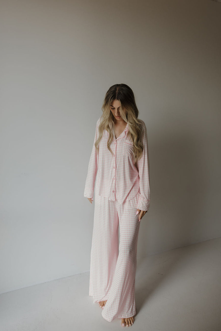 Women's Bamboo Button Up Lounge Set | Giselle forever french baby