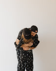 Men's Bamboo Short Sleeve Pajama | Midnight Lightning Bolt