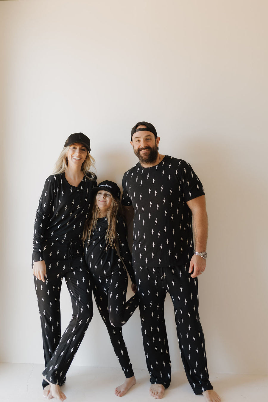 Women's Long Sleeve Bamboo Pajama | Midnight Lightning Bolt forever french baby