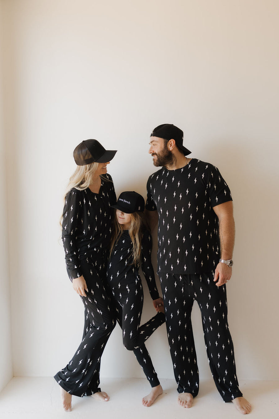 Women's Long Sleeve Bamboo Pajama | Midnight Lightning Bolt forever french baby