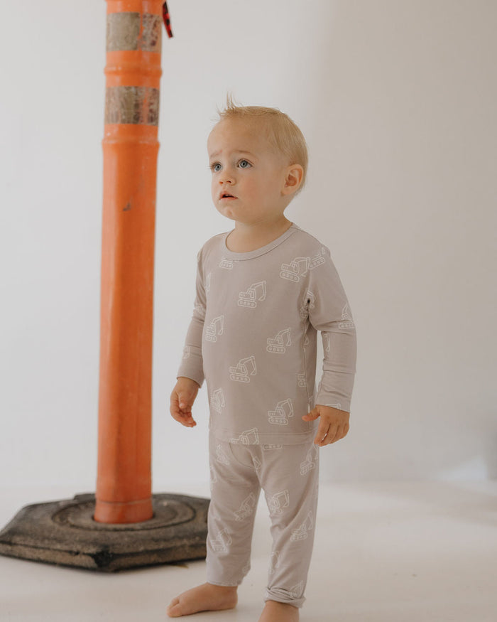 Child Sleepy Time Set | Excavator forever french baby