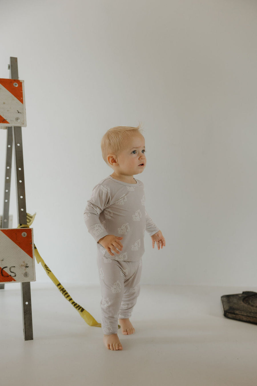 Child Sleepy Time Set | Excavator forever french baby