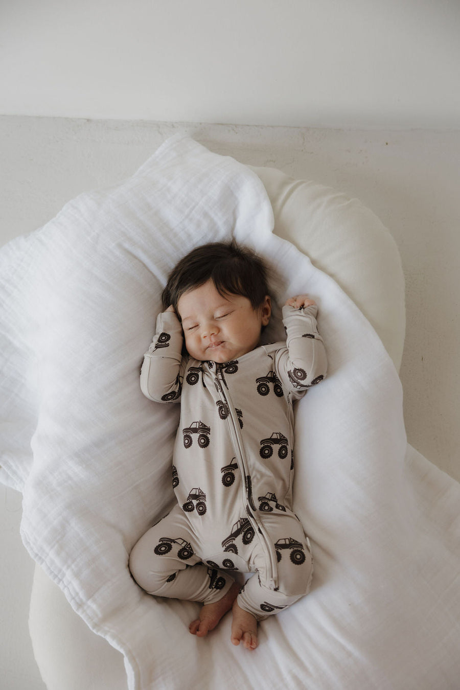 Bamboo Zip Pajamas | Monster Truck forever french baby