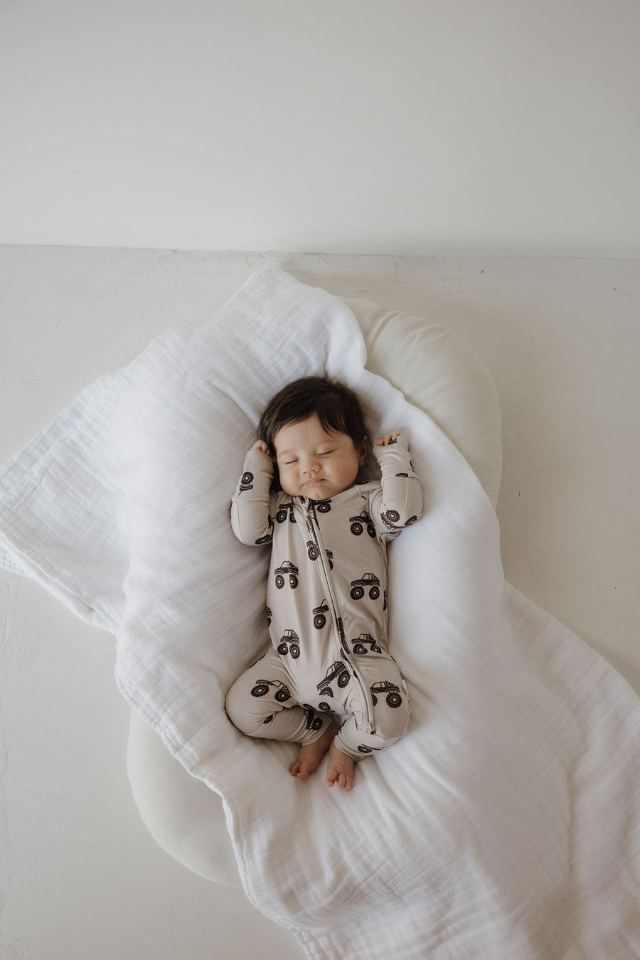 Bamboo Zip Pajamas | Monster Truck forever french baby