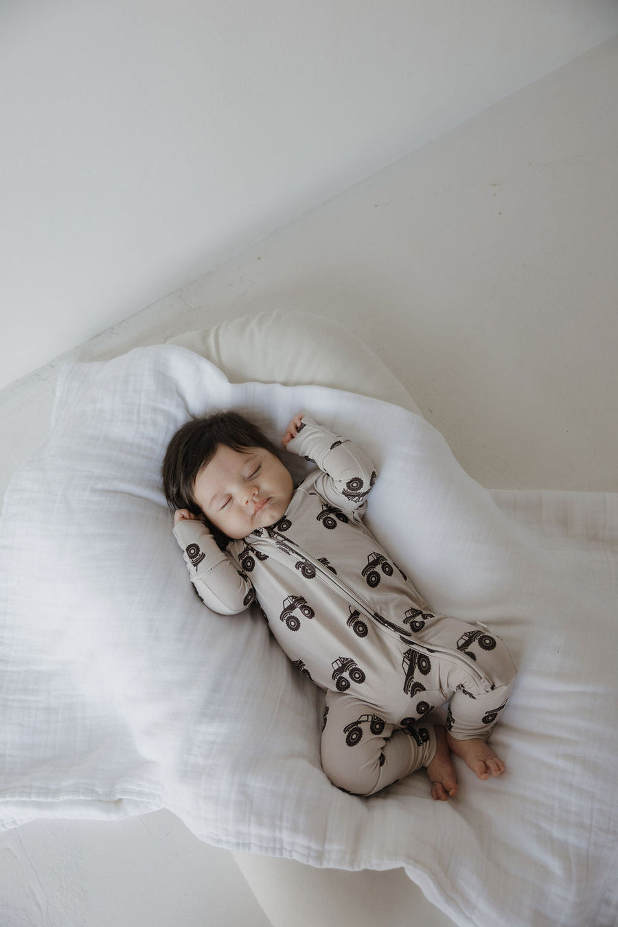 Bamboo Zip Pajamas | Monster Truck forever french baby