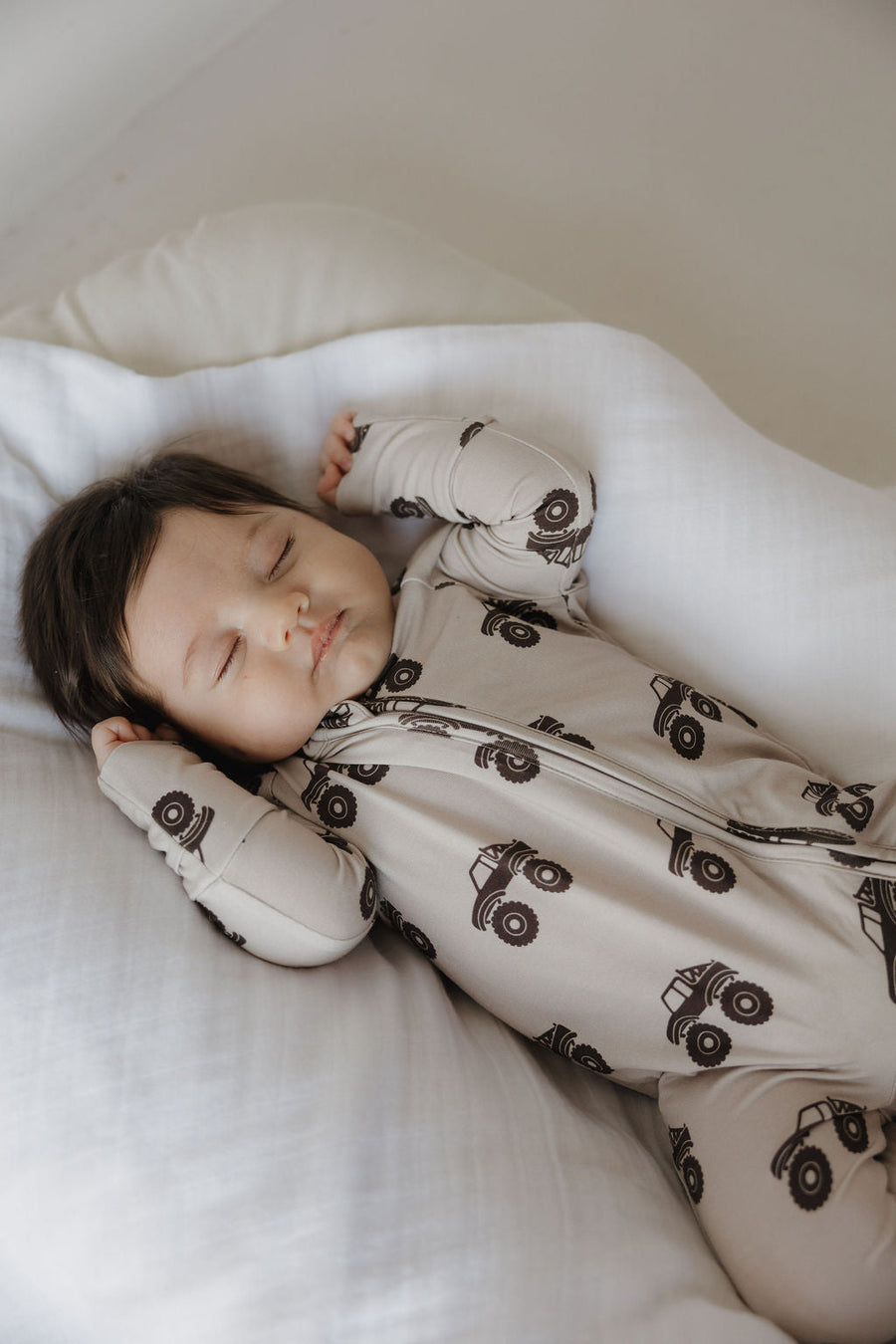 Bamboo Zip Pajamas | Monster Truck forever french baby