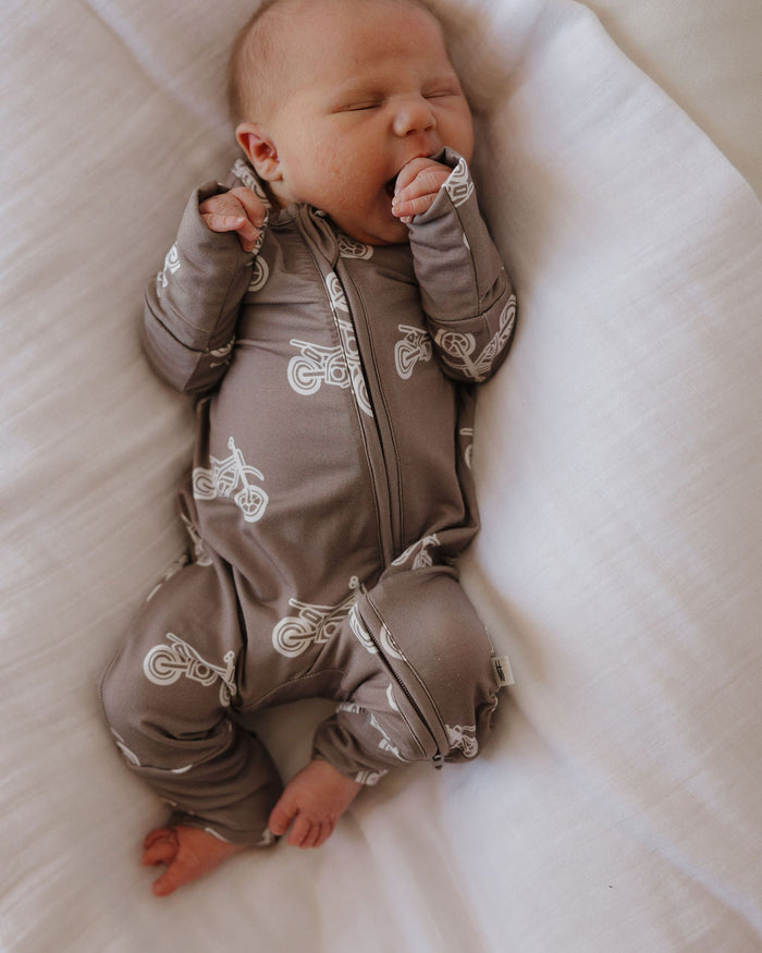 Bamboo Zip Pajamas | Dirt Bike forever french baby