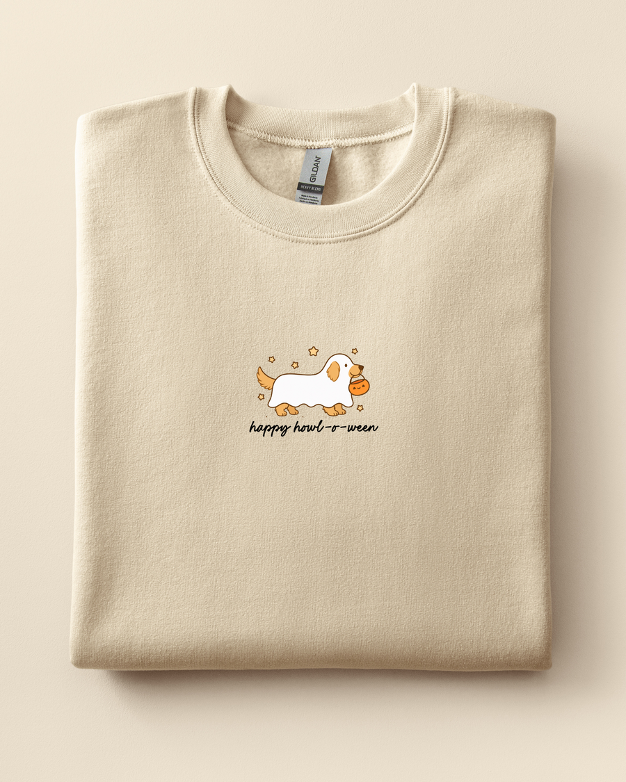 Happy HOWL-O-Ween Golden Retriever Sweatshirt SBG Co.