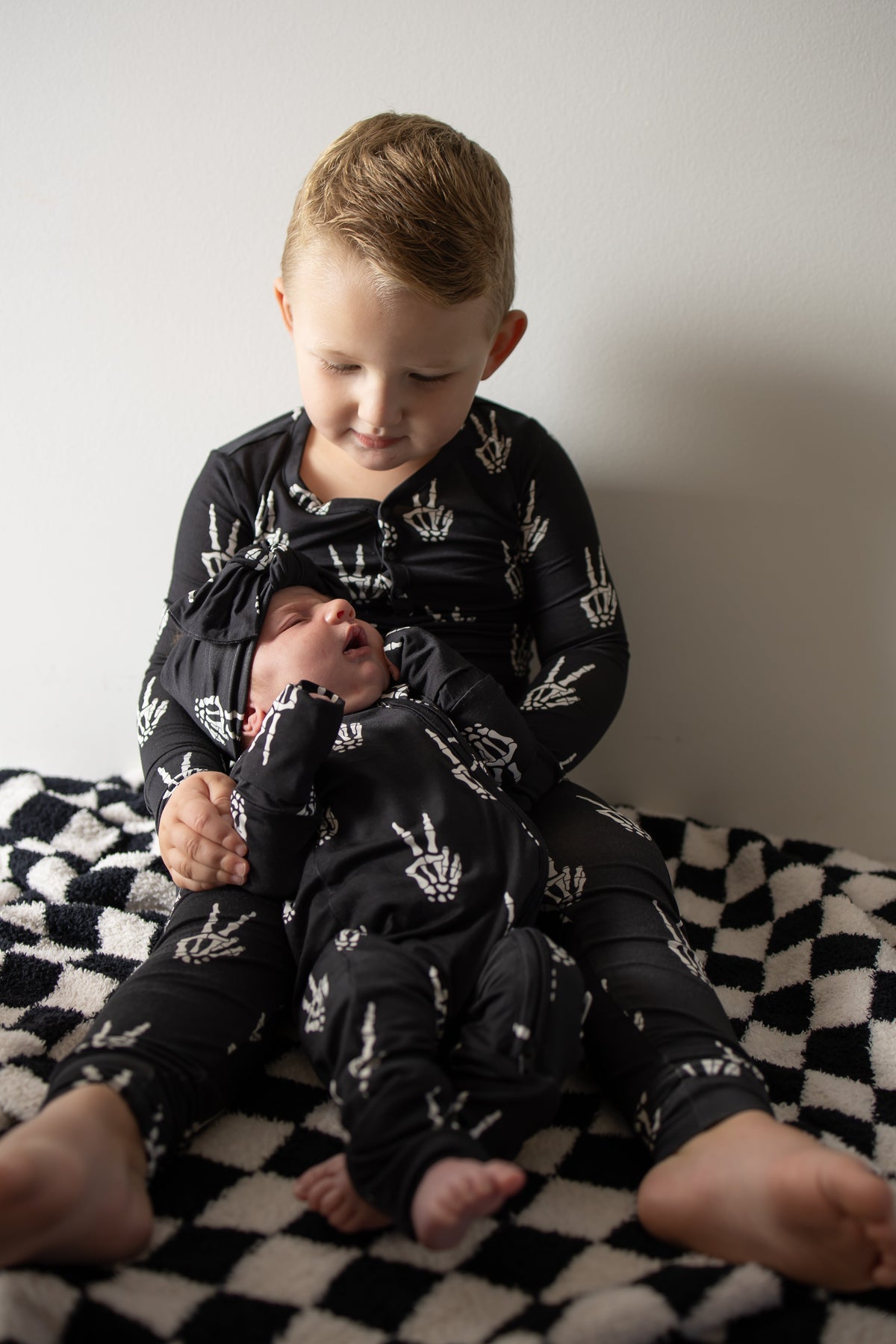 PRE-ORDER ships October 9th |Bamboo Two Piece Pajamas | Midnight Skelly forever french baby