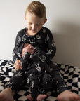 PRE-ORDER ships October 9th |Bamboo Two Piece Pajamas | Midnight Skelly forever french baby