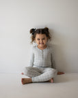 Bamboo Two Piece Pajamas | Foggy Grid forever french baby