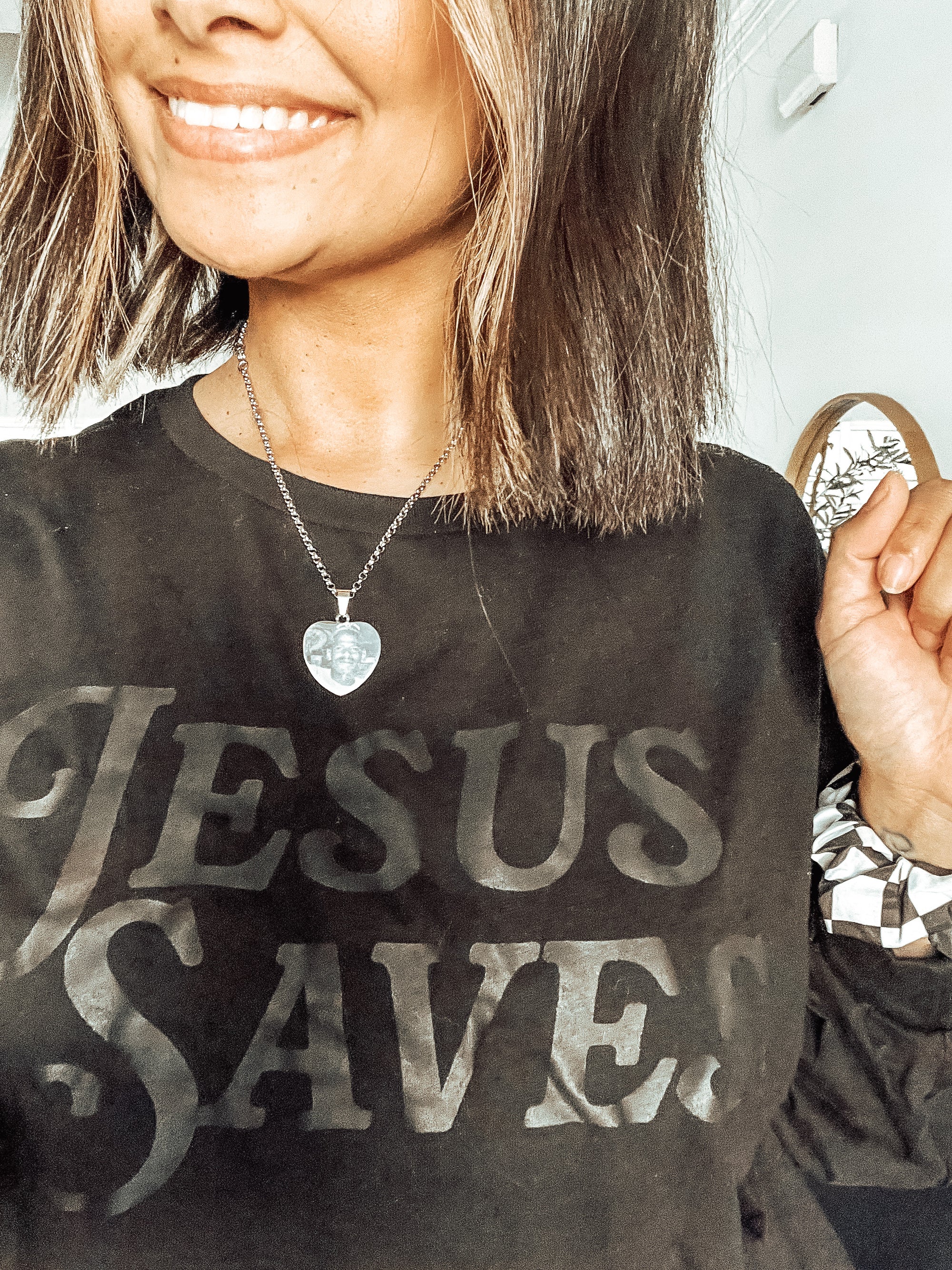 Jesus Saves Monochromatic Tee