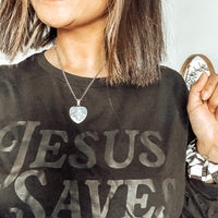 Jesus Saves Monochromatic Tee