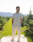 Men's Short Sleeve Pajamas | Santa Teddy forever french baby