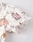 Halloween Pumpkin Ghost Print Cute Girls Dress