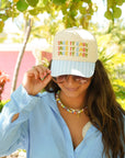 Take it Easy - Blue Striped Trucker Hat