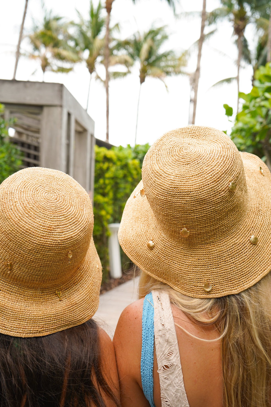 Raffia Bucket Hat with Charms KenzKustomz