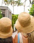 Raffia Bucket Hat with Charms