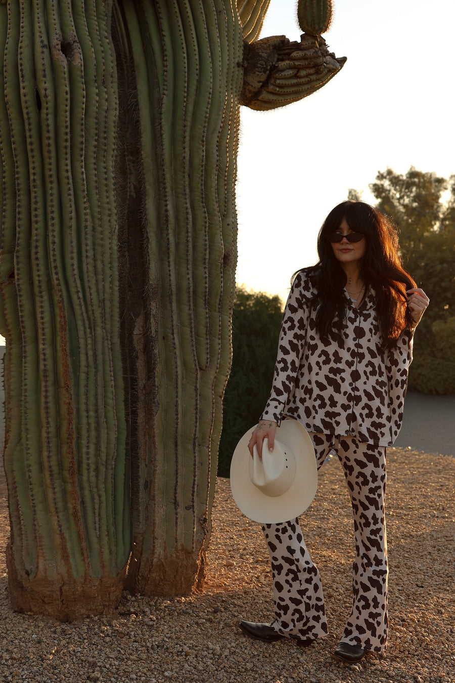 Women's Bamboo Button Up Lounge Set | Moo! forever french baby