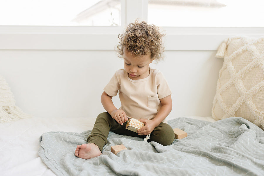 Desert Sage Muslin Quilt Mebie Baby